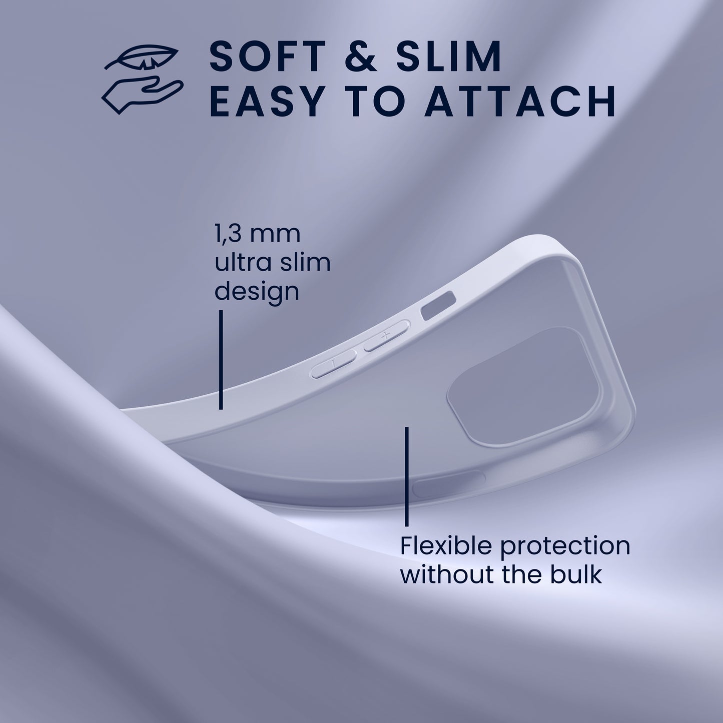 kwmobile Case for iPhone 14 Case - Soft and Slim Silicone Phone Cover - Shock Absorbing Flexible Case - Wireless Charging