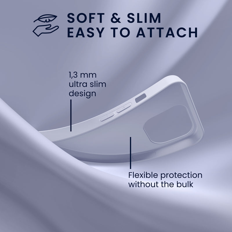 kwmobile Case for iPhone 14 Case - Soft and Slim Silicone Phone Cover - Shock Absorbing Flexible Case - Wireless Charging