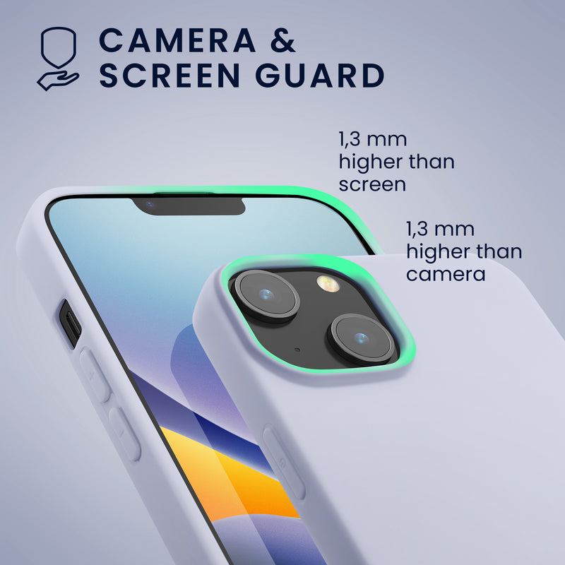 kwmobile Case for iPhone 14 Case - Soft and Slim Silicone Phone Cover - Shock Absorbing Flexible Case - Wireless Charging