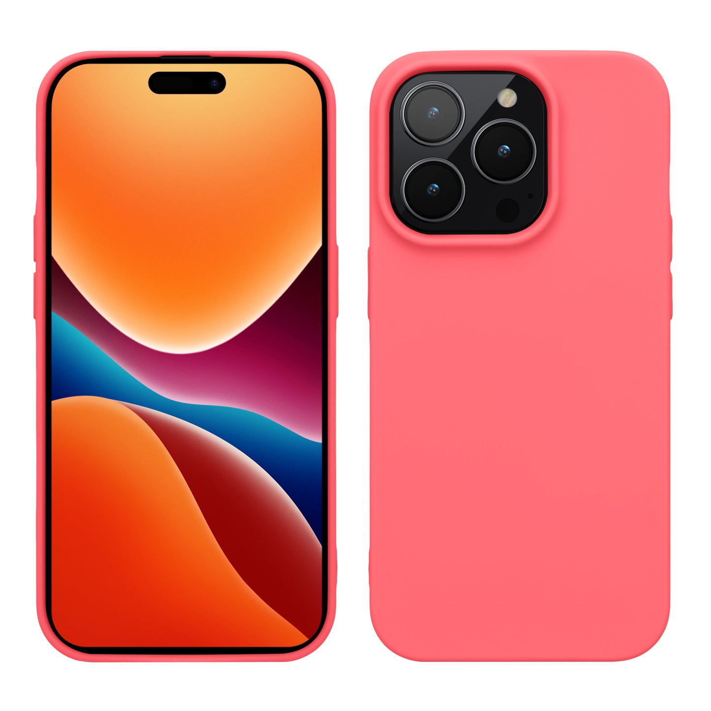 kwmobile Case for iPhone 14 Pro Case - Soft and Slim Silicone Phone Cover - Shock-Absorbing Flexible Case - Wireless Charging