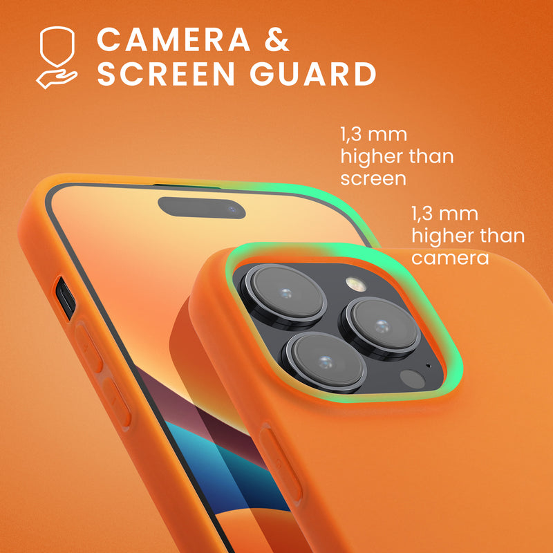 kwmobile Case for iPhone 14 Pro Case - Soft and Slim Silicone Phone Cover - Shock-Absorbing Flexible Case - Wireless Charging