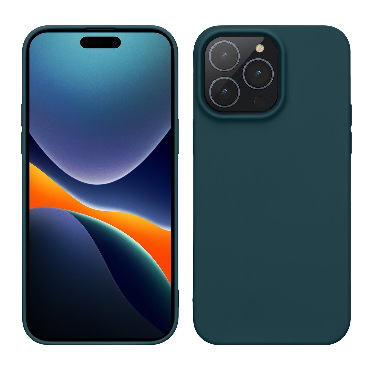 kwmobile Case for iPhone 14 Pro Max Case - Soft and Slim Silicone Phone Cover - Shock Absorbing Flexible Case - Wireless Charging