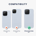 kwmobile Case for iPhone 14 Pro Max Case - Soft and Slim Silicone Phone Cover - Shock Absorbing Flexible Case - Wireless Charging