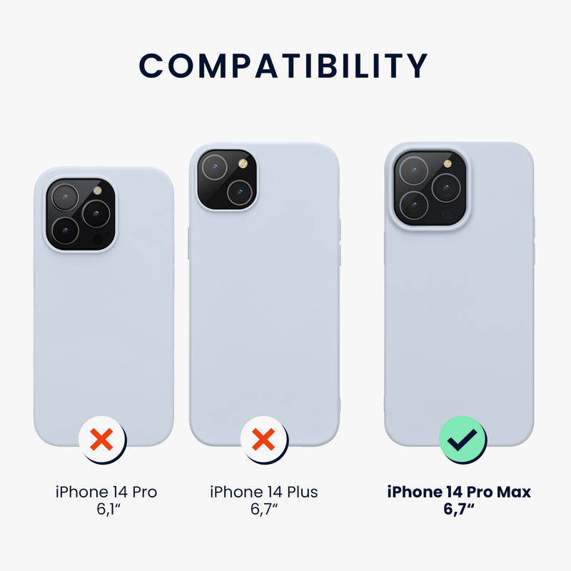 kwmobile Case for iPhone 14 Pro Max Case - Soft and Slim Silicone Phone Cover - Shock Absorbing Flexible Case - Wireless Charging