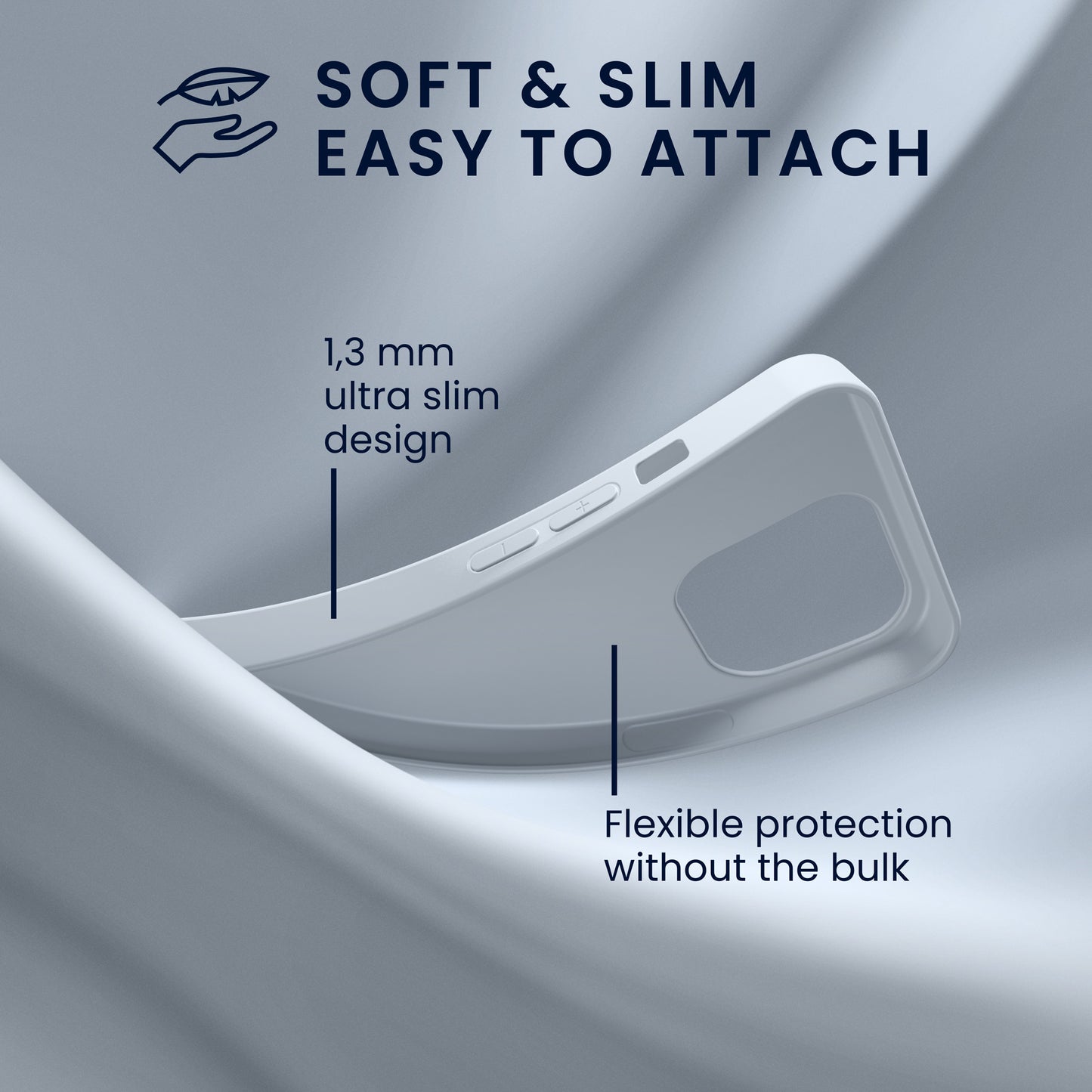 kwmobile Case for iPhone 14 Pro Max Case - Soft and Slim Silicone Phone Cover - Shock Absorbing Flexible Case - Wireless Charging