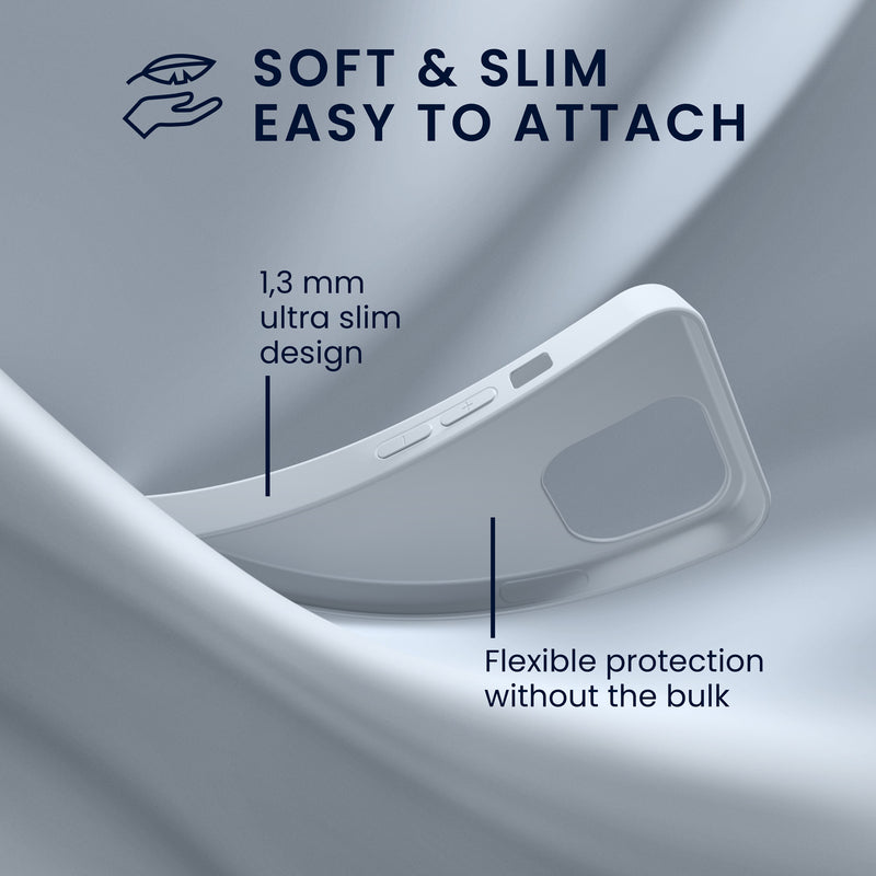 kwmobile Case for iPhone 14 Pro Max Case - Soft and Slim Silicone Phone Cover - Shock Absorbing Flexible Case - Wireless Charging