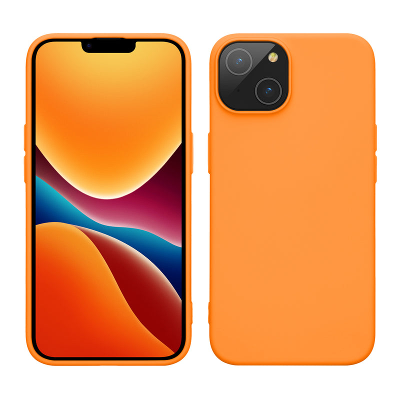 kwmobile Case for iPhone 14 Case - Soft Rubberized Silicone Phone Cover - Shockproof Protective Cover for Wireless Charging