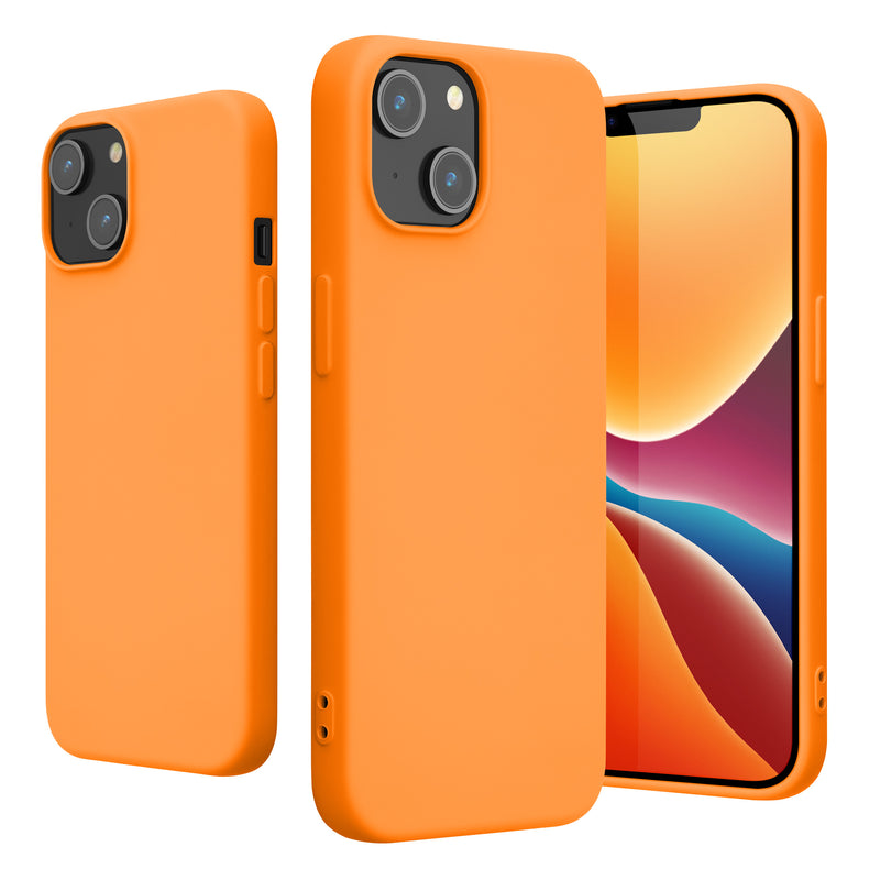 kwmobile Case for iPhone 14 Case - Soft Rubberized Silicone Phone Cover - Shockproof Protective Cover for Wireless Charging
