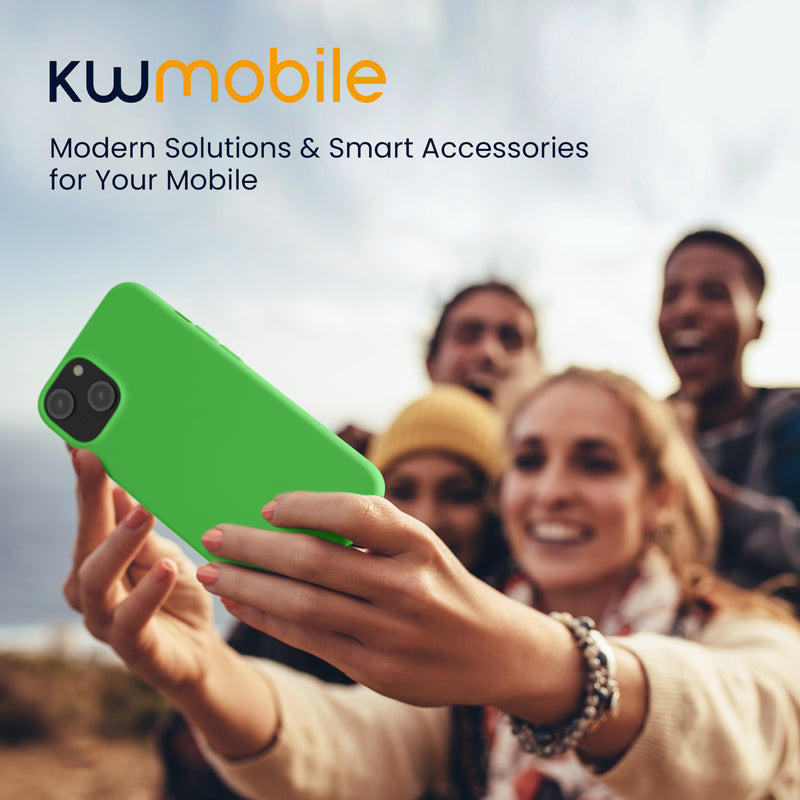 kwmobile Case for iPhone 14 Case - Soft Rubberized Silicone Phone Cover - Shockproof Protective Cover for Wireless Charging