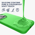 kwmobile Case for iPhone 14 Case - Soft Rubberized Silicone Phone Cover - Shockproof Protective Cover for Wireless Charging