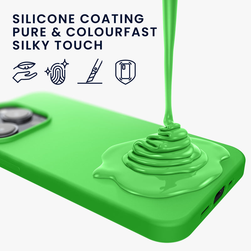 kwmobile Case for iPhone 14 Case - Soft Rubberized Silicone Phone Cover - Shockproof Protective Cover for Wireless Charging