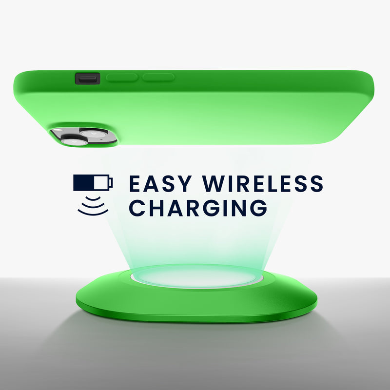 kwmobile Case for iPhone 14 Case - Soft Rubberized Silicone Phone Cover - Shockproof Protective Cover for Wireless Charging