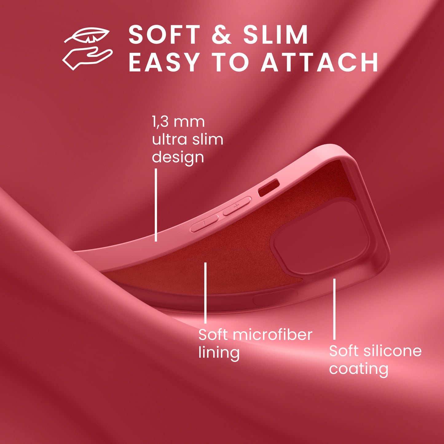 kwmobile Case for iPhone 14 Pro Case - Shockproof Protective Cover for Wireless Charging
