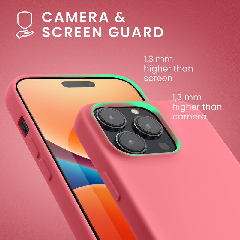 kwmobile Case for iPhone 14 Pro Case - Shockproof Protective Cover for Wireless Charging