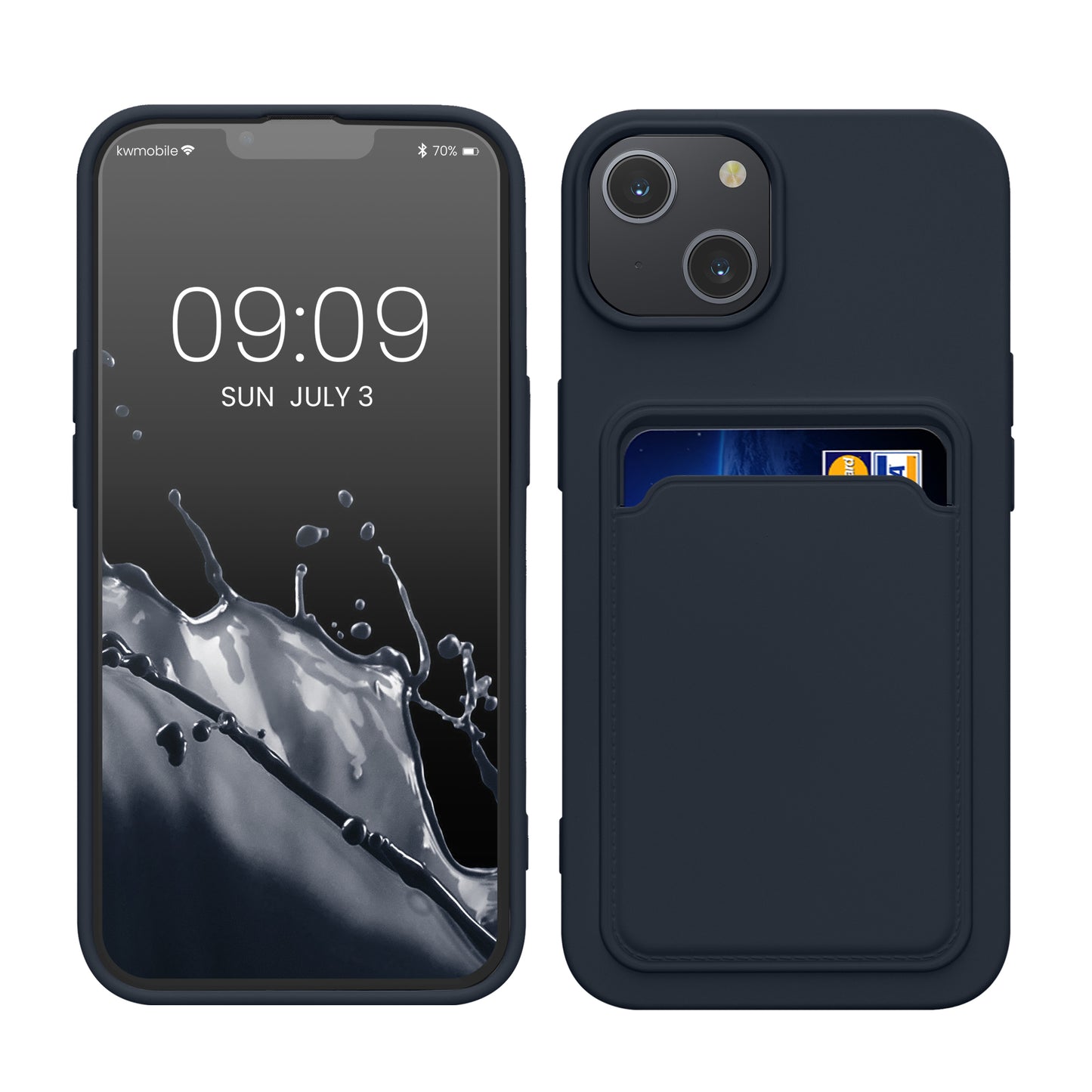 kwmobile Case Compatible with Apple iPhone 14 - Phone Cover with Card Holder