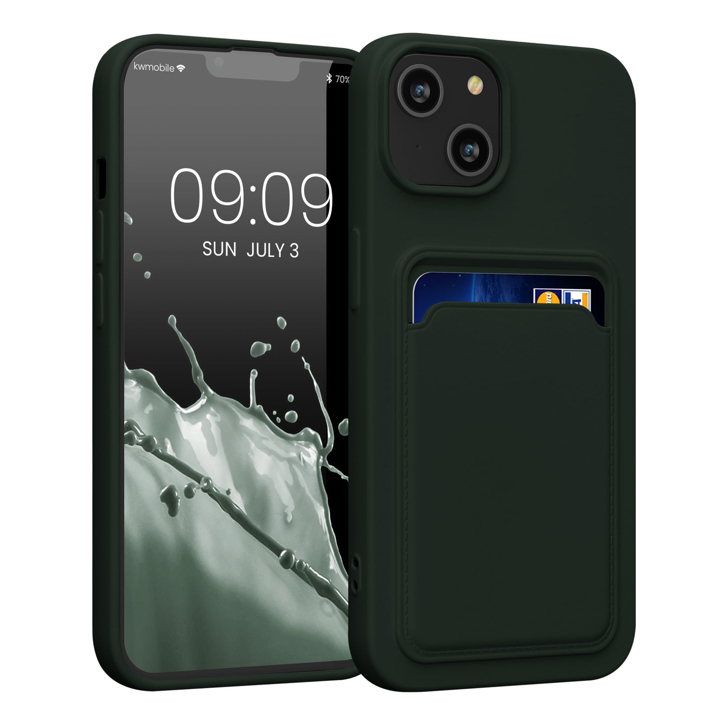 kwmobile Case Compatible with Apple iPhone 14 - Phone Cover with Card Holder