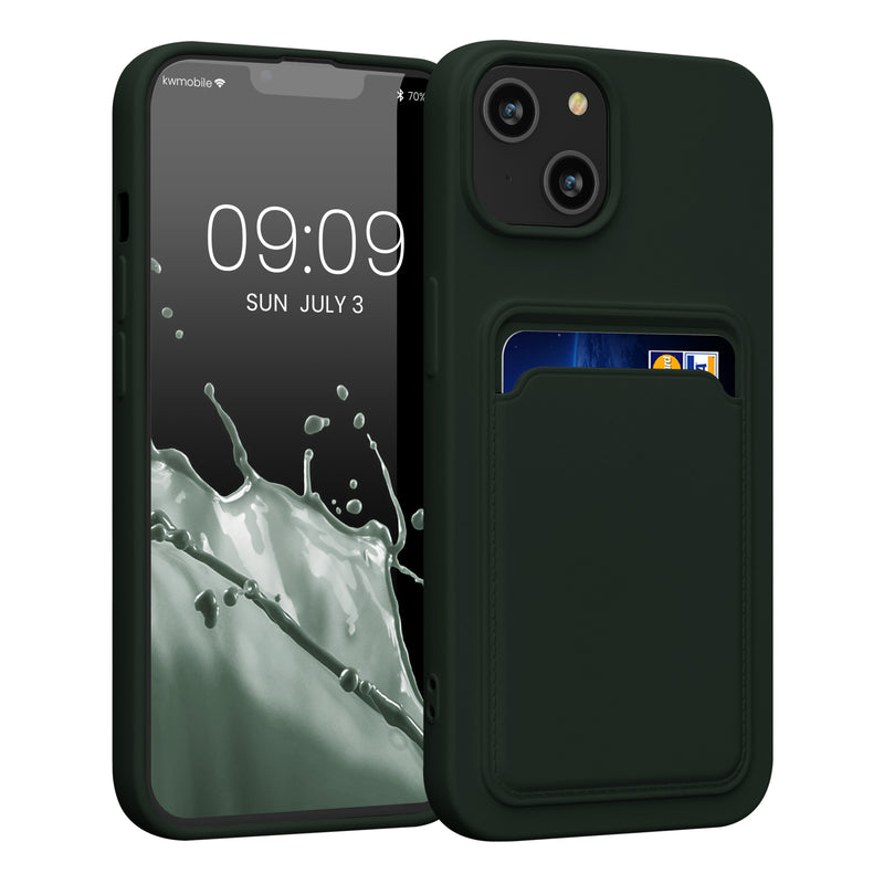 kwmobile Case Compatible with Apple iPhone 14 - Phone Cover with Card Holder