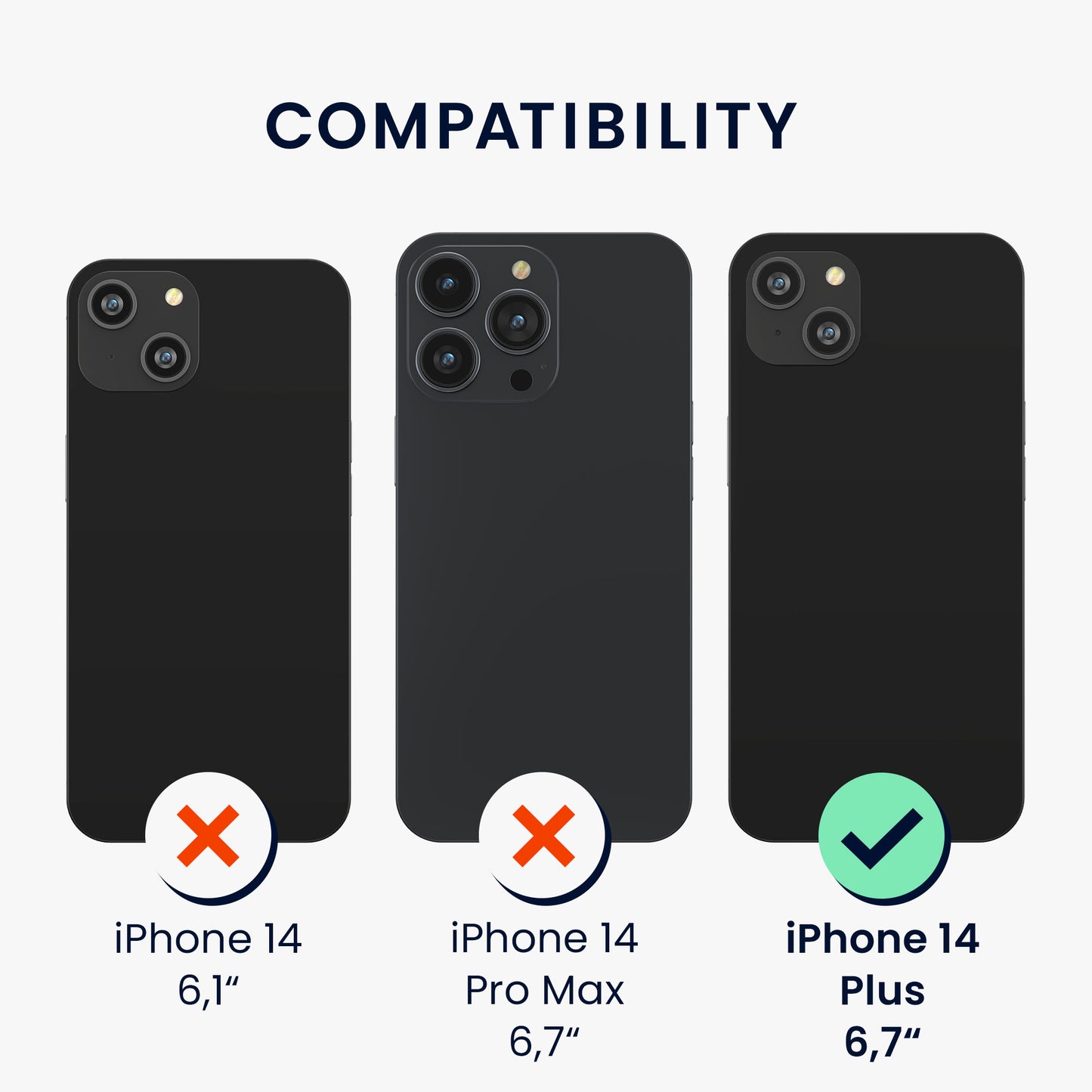 kwmobile Phone Case compatible with Apple iPhone 14 Plus - Phone Cover with Card Slot