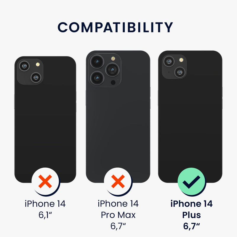 kwmobile Phone Case compatible with Apple iPhone 14 Plus - Phone Cover with Card Slot