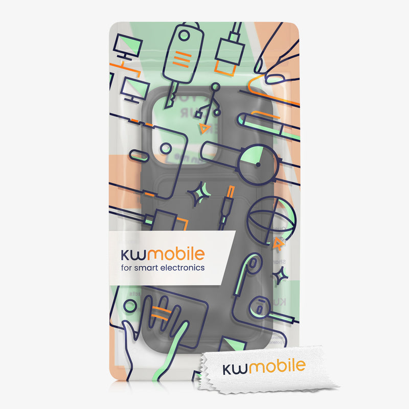 kwmobile Case Compatible with Apple iPhone 14 Pro - Phone Cover with Card Holder
