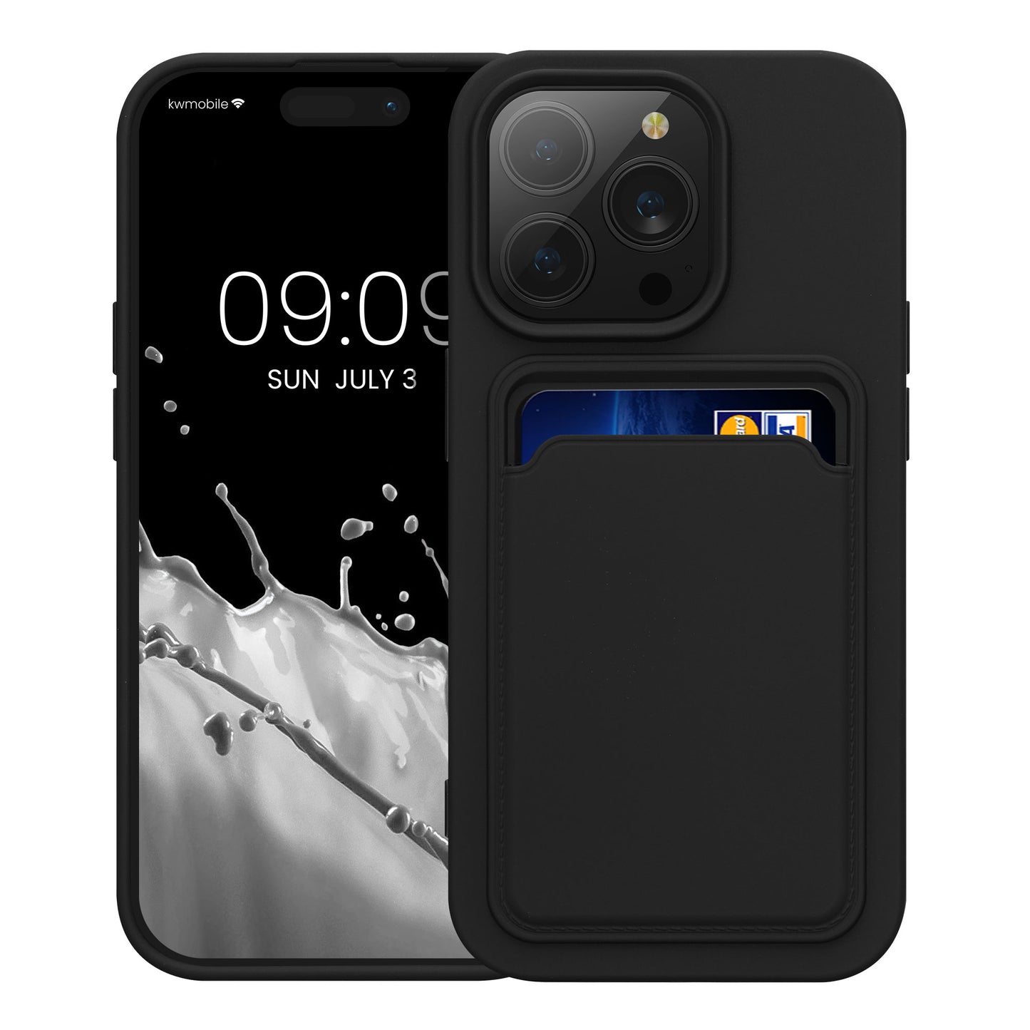 kwmobile Case Compatible with Apple iPhone 14 Pro - Phone Cover with Card Holder
