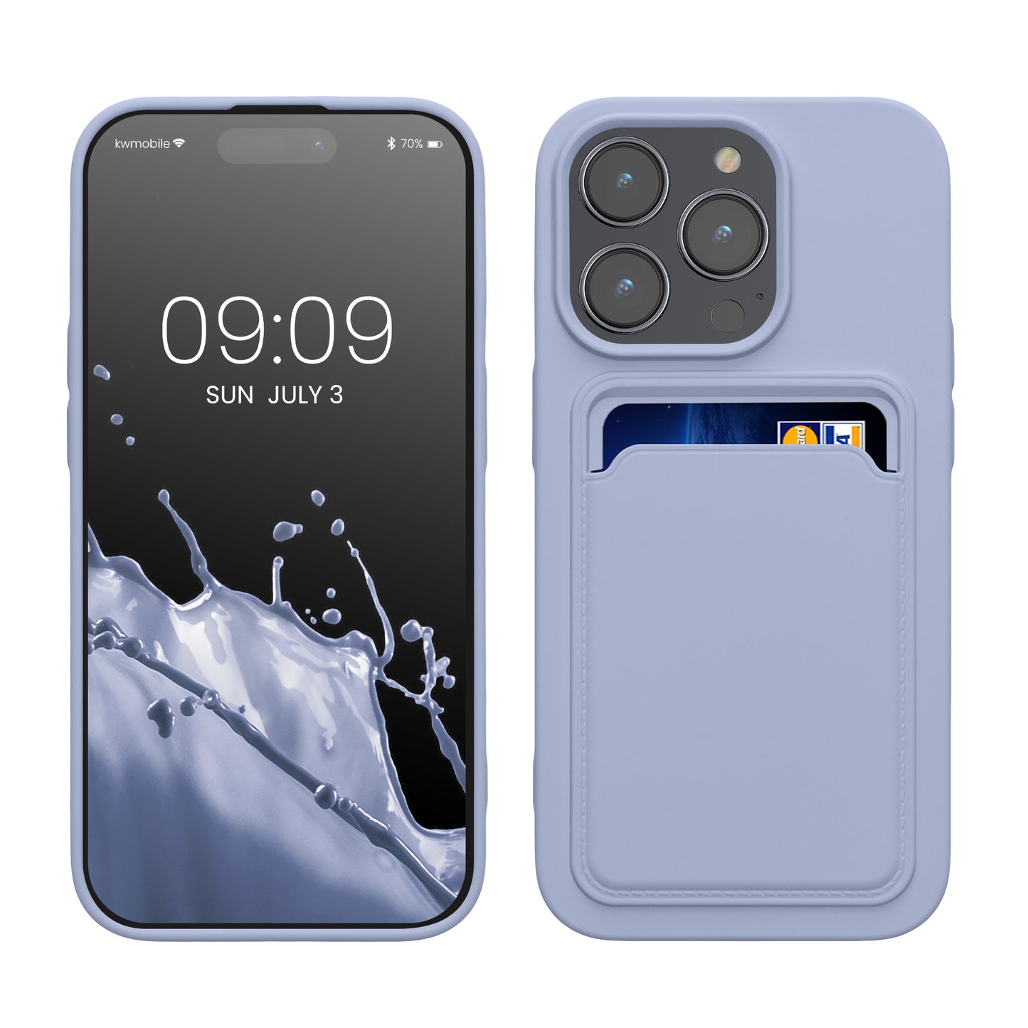 kwmobile Case Compatible with Apple iPhone 14 Pro - Phone Cover with Card Holder