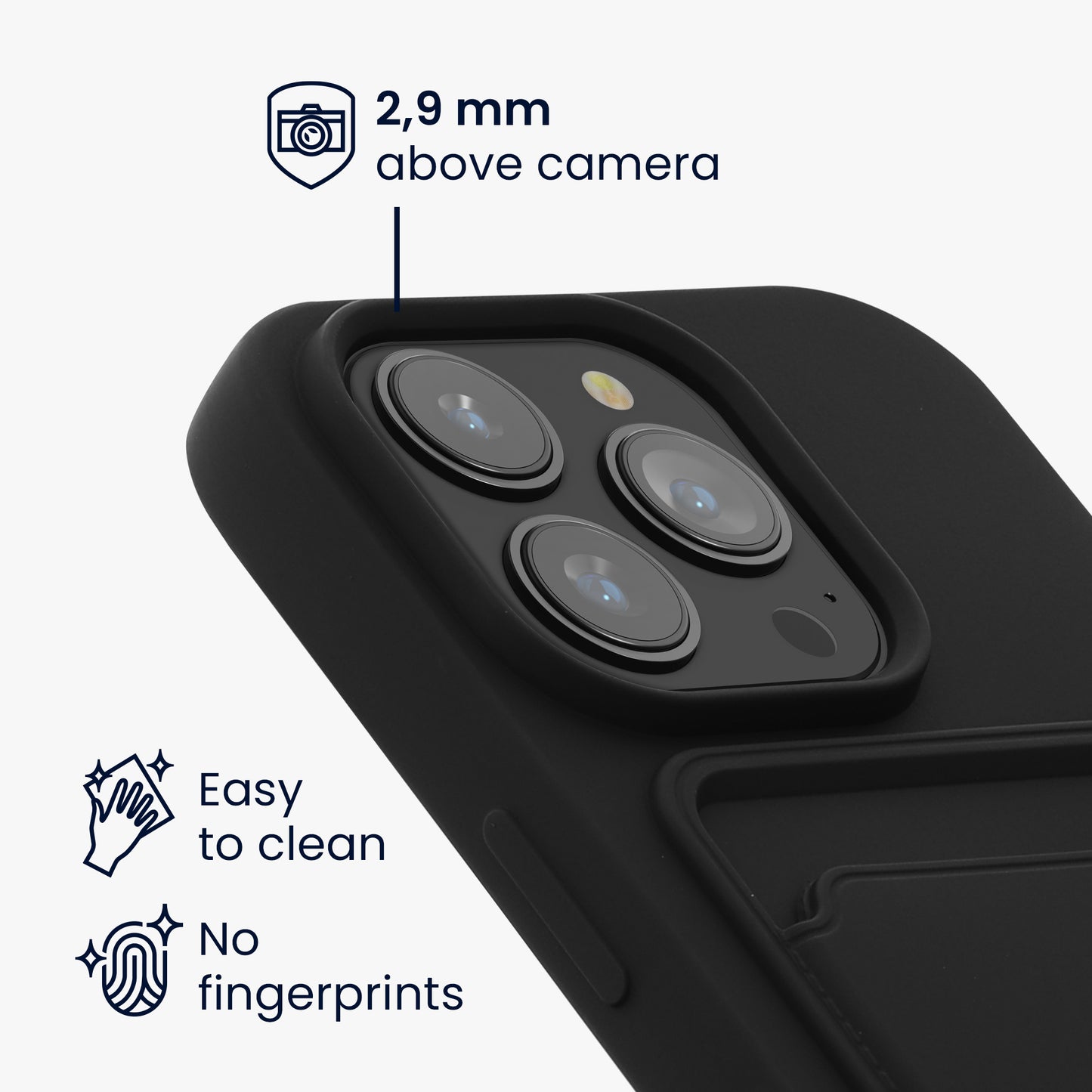 kwmobile Case Compatible with Apple iPhone 14 Pro - Phone Cover with Card Holder