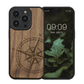 kwmobile Case Compatible with Apple iPhone 14 Pro Phone Cover TPU Phone Case Compass Vintage
