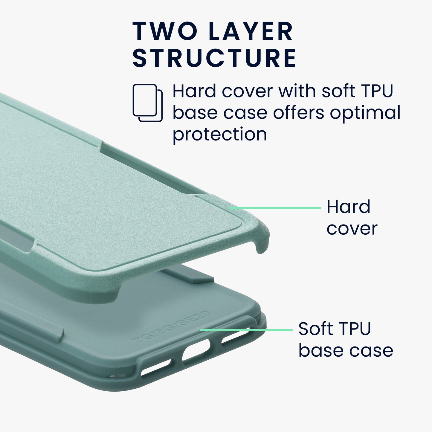 kwmobile Case Compatible with Apple iPhone SE (2022) / iPhone SE (2020) / iPhone 8 / iPhone 7 - Protective TPU and Plastic Phone Cover