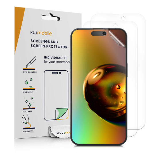 3x Folie kristallklar für Apple iPhone 14 Pro Max - Kristallklar - Displayschutz