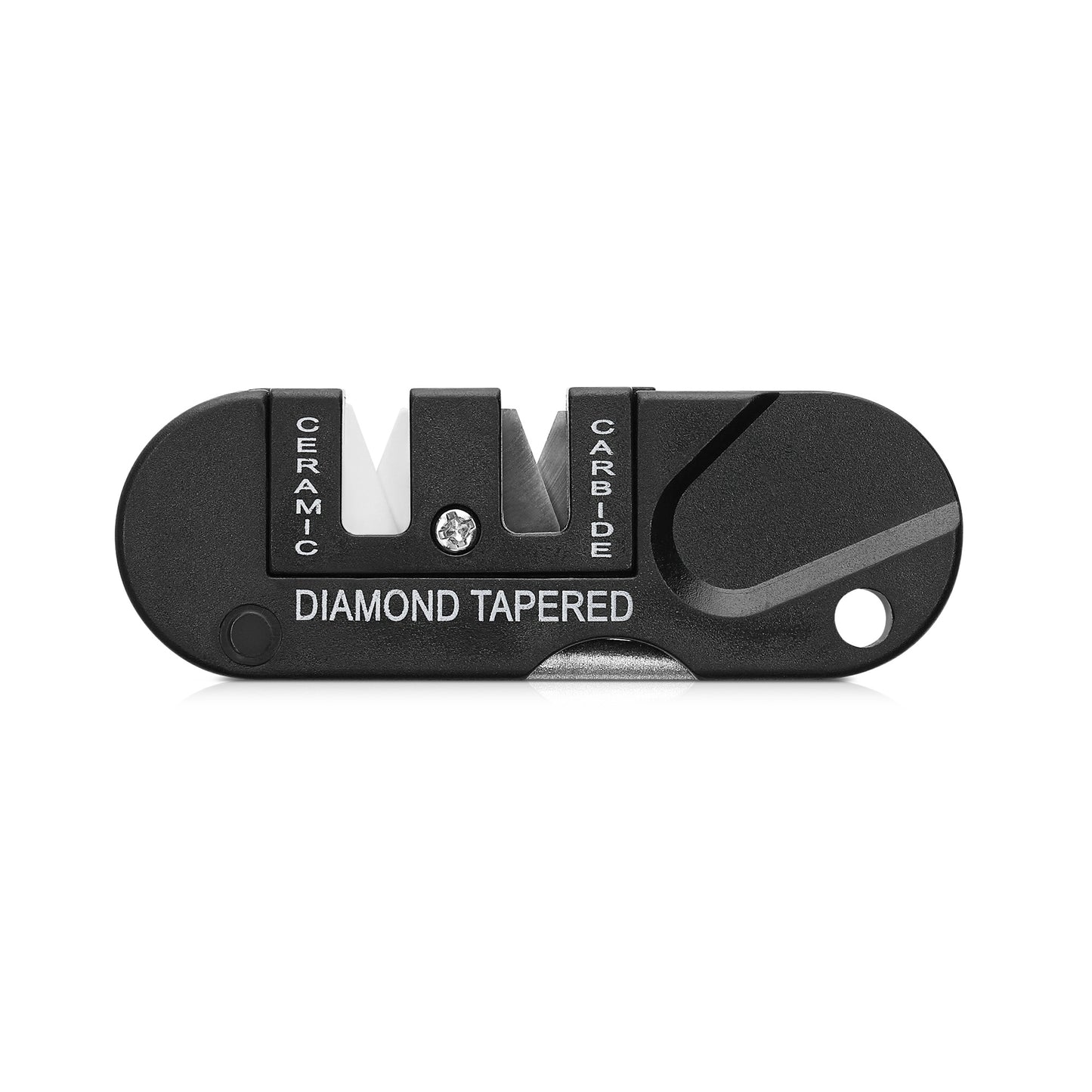 kwmobile Portable Knife Sharpener Sharpening Stone Camping Tool Outdoor Survival Equipment Tungsten Steel Ceramic Sharpener Diamond Rod for Serrated Knives