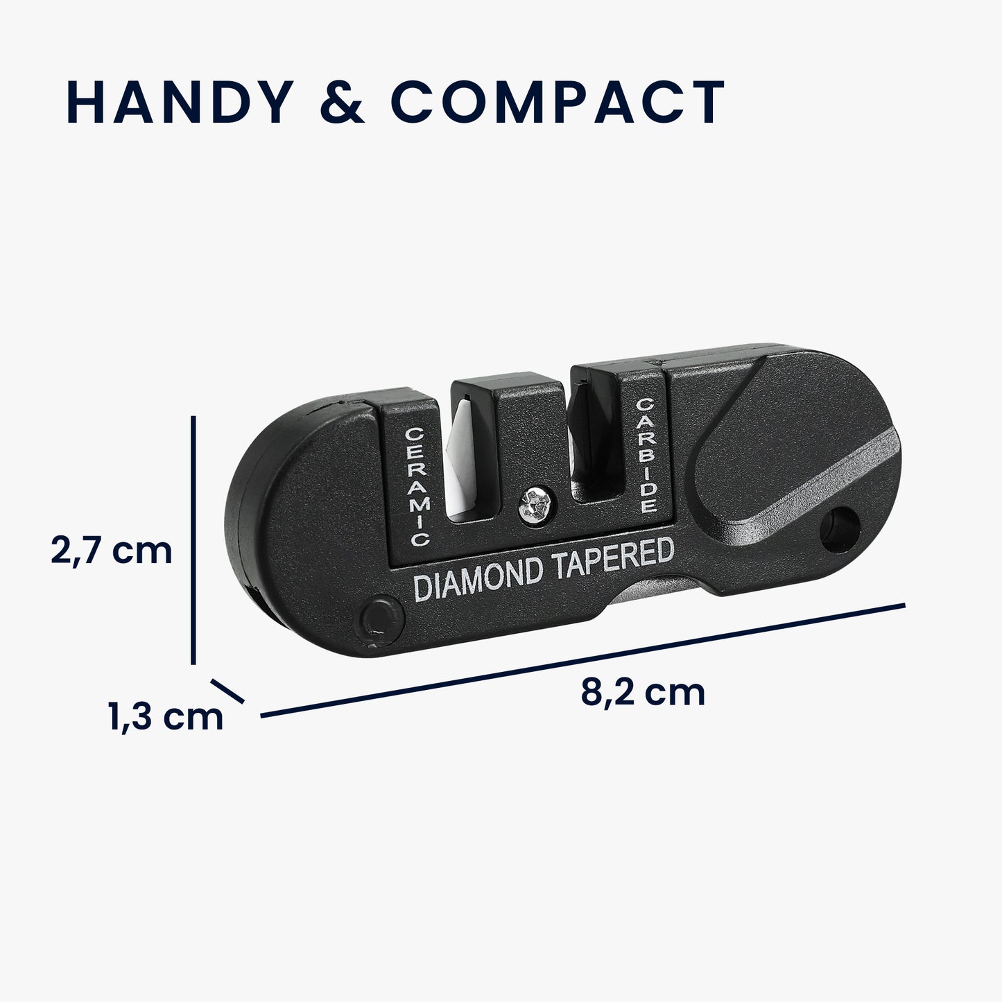 kwmobile Portable Knife Sharpener Sharpening Stone Camping Tool Outdoor Survival Equipment Tungsten Steel Ceramic Sharpener Diamond Rod for Serrated Knives