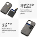 kalibri Case Compatible with Apple iPhone 12 / iPhone 12 Pro - Phone Cover - Detachable Card Slot Case