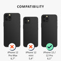 kalibri Case Compatible with Apple iPhone 12 / iPhone 12 Pro - Phone Cover - Detachable Card Slot Case