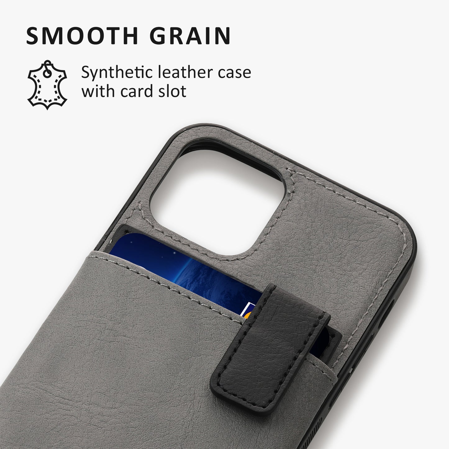 kalibri Case Compatible with Apple iPhone 12 / iPhone 12 Pro - Phone Cover - Detachable Card Slot Case