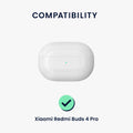 kwmobile Case Compatible with Xiaomi Redmi Buds 4 Pro Headphones