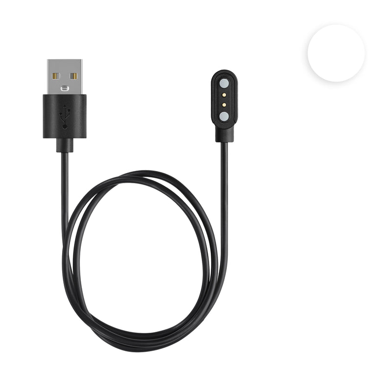 kwmobile USB Kabel Charger kompatibel mit Blackview R30 Pro / R8 / R3 / R3 Pro / X2 / X1 / Letsfit / Fitpolo Ladekabel - Smart Watch Ersatzkabel - Fitnesstracker Aufladekabel in Weiß Weiß  