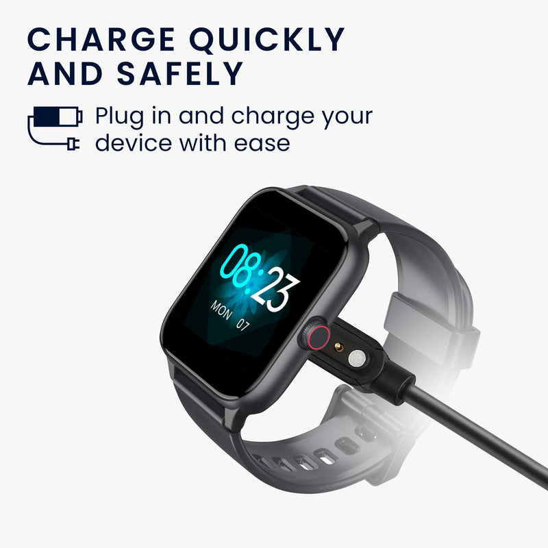 kwmobile USB Cable Charger compatible with Blackview R30 Pro / R8 / R3 / R3 Pro / X2 / X1 / Letsfit / Fitpolo Charging Cable - Smartwatch Replacement Cable - Fitness Tracker Charging Cable