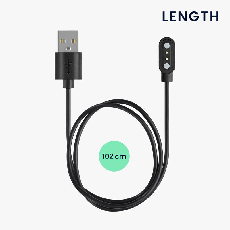kwmobile USB Cable Charger compatible with Blackview R30 Pro / R8 / R3 / R3 Pro / X2 / X1 / Letsfit / Fitpolo Charging Cable - Smartwatch Replacement Cable - Fitness Tracker Charging Cable
