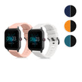 kwmobile 2x Uhrenarmband für Blackview R3 / R3 Pro Armband - Fitnesstracker Band Set aus TPU Silikon - Ersatzarmband Smartwatch - Schwarz Orange Schwarz  [dsg03]