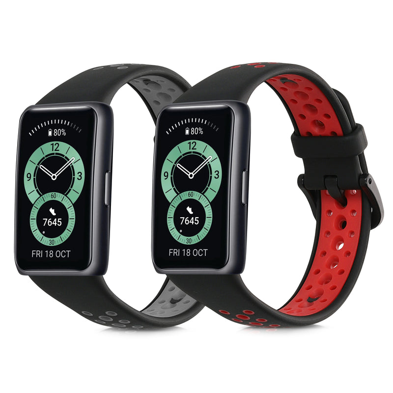 kwmobile Watch Strap for Huawei Band 6 & 6 Pro / Honor Band 7 & 6 Wristband Fitness Tracker Band Set Replacement Strap Smartwatch