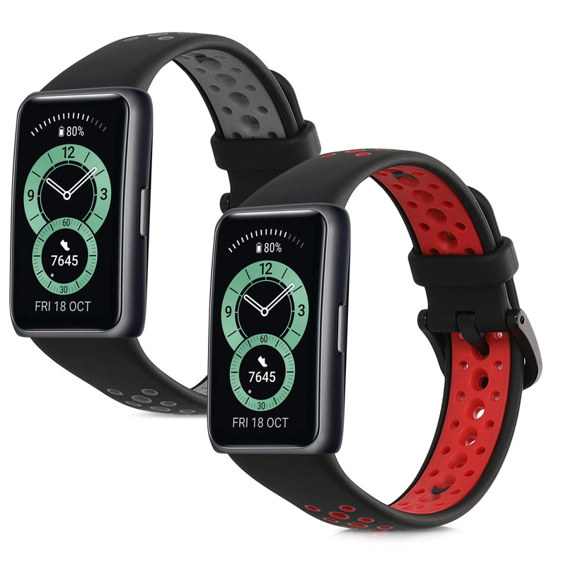 kwmobile Watch Strap for Huawei Band 6 & 6 Pro / Honor Band 7 & 6 Wristband Fitness Tracker Band Set Replacement Strap Smartwatch