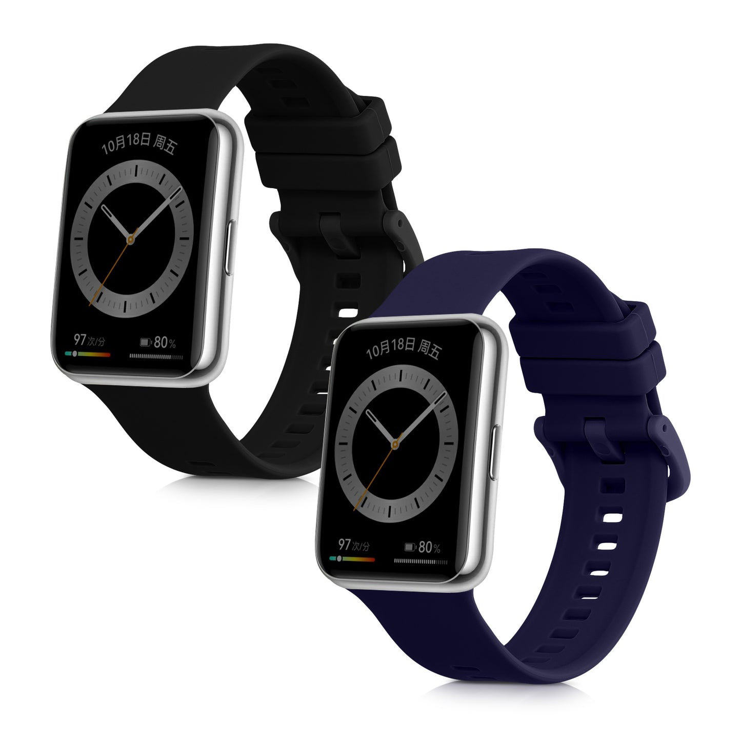 kwmobile Watch Strap for Huawei Watch Fit 2 Band Fitness Tracker Strap Set Replacement Band Smartwatch