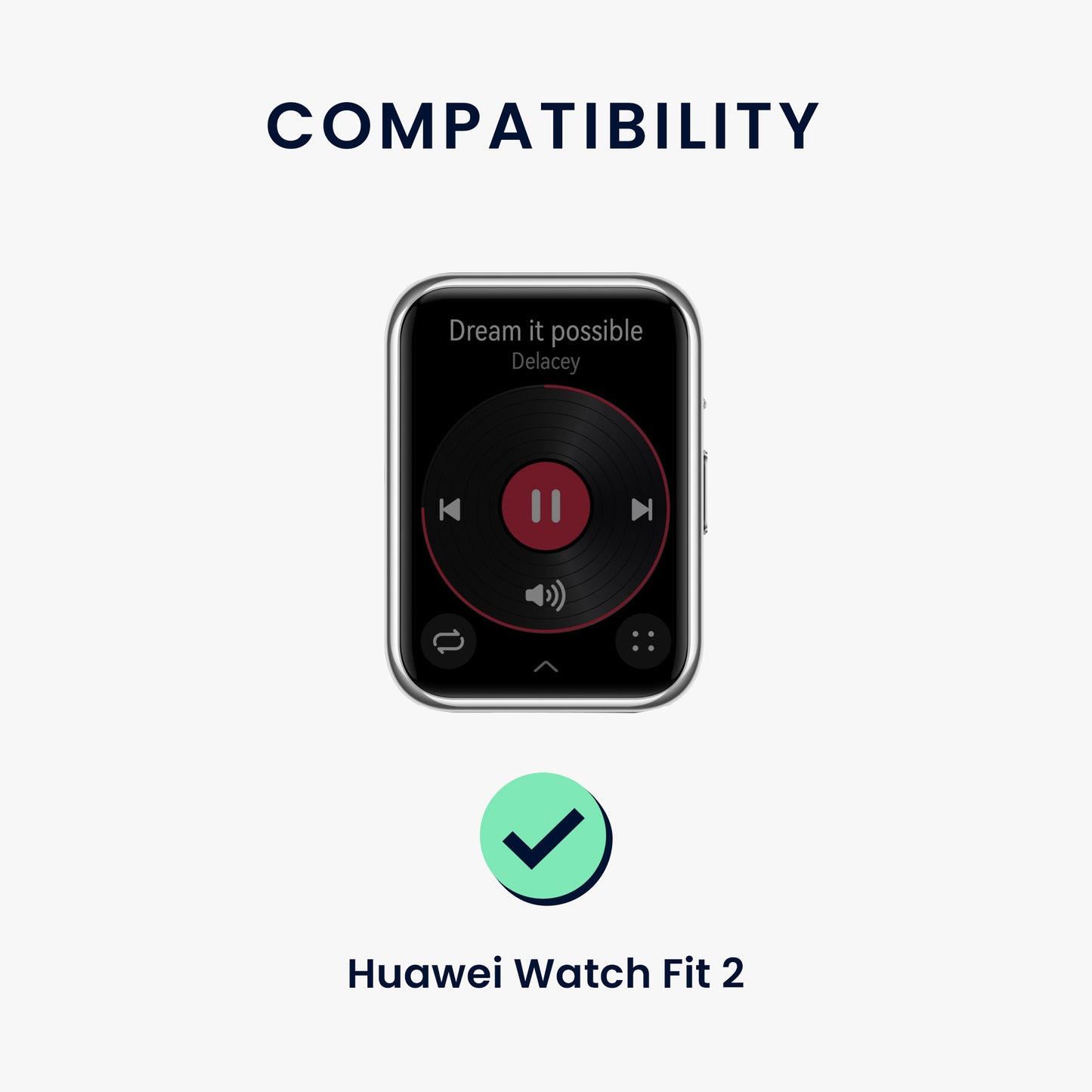 kwmobile Watch Strap for Huawei Watch Fit 2 Band Fitness Tracker Strap Set Replacement Band Smartwatch
