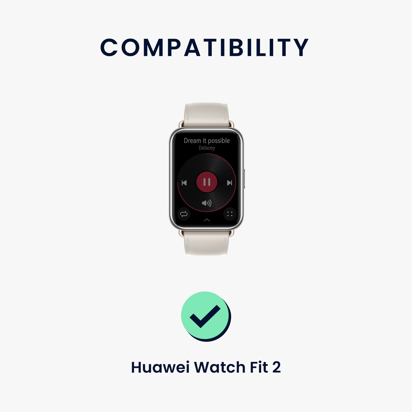 kwmobile Watch Strap for Huawei Watch Fit 2 Band Fitness Tracker Band Set Replacement Strap Smartwatch