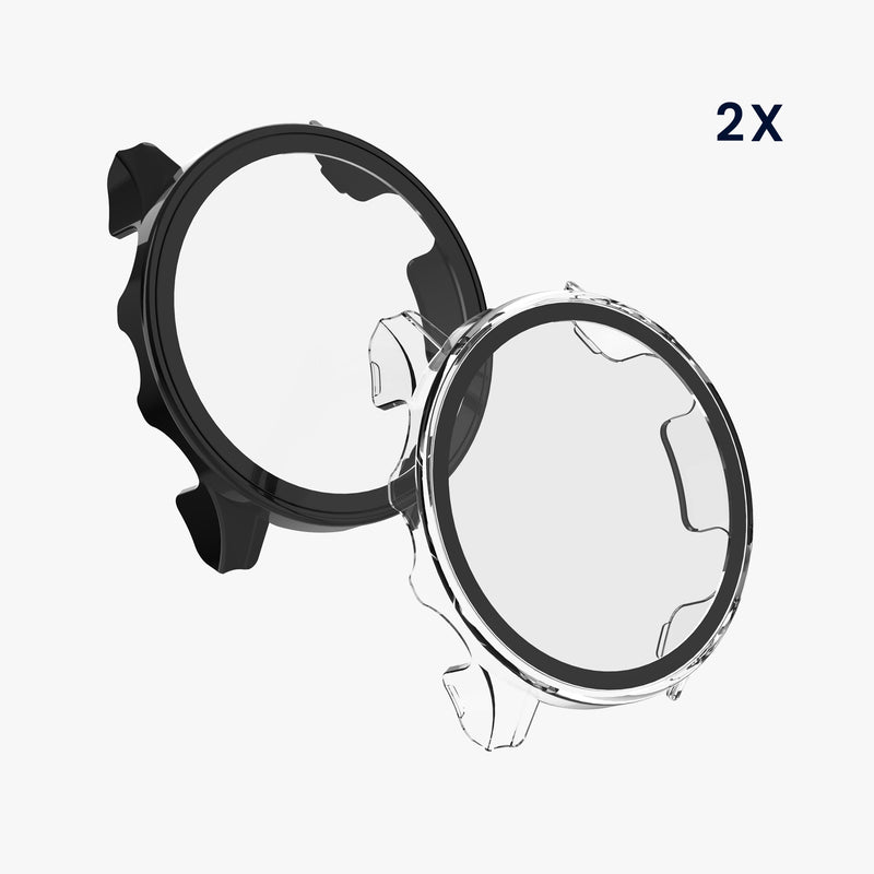 kwmobile Glass Case for Garmin Forerunner 955 Solar Protective Cover Fullbody Fitness Tracker Case Set