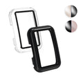kwmobile 2x Cover kompatibel mit Oppo Watch Free Hülle - Fullbody Fitnesstracker Case Set aus Glas - Schwarz Transparent Schwarz  [dsg01]