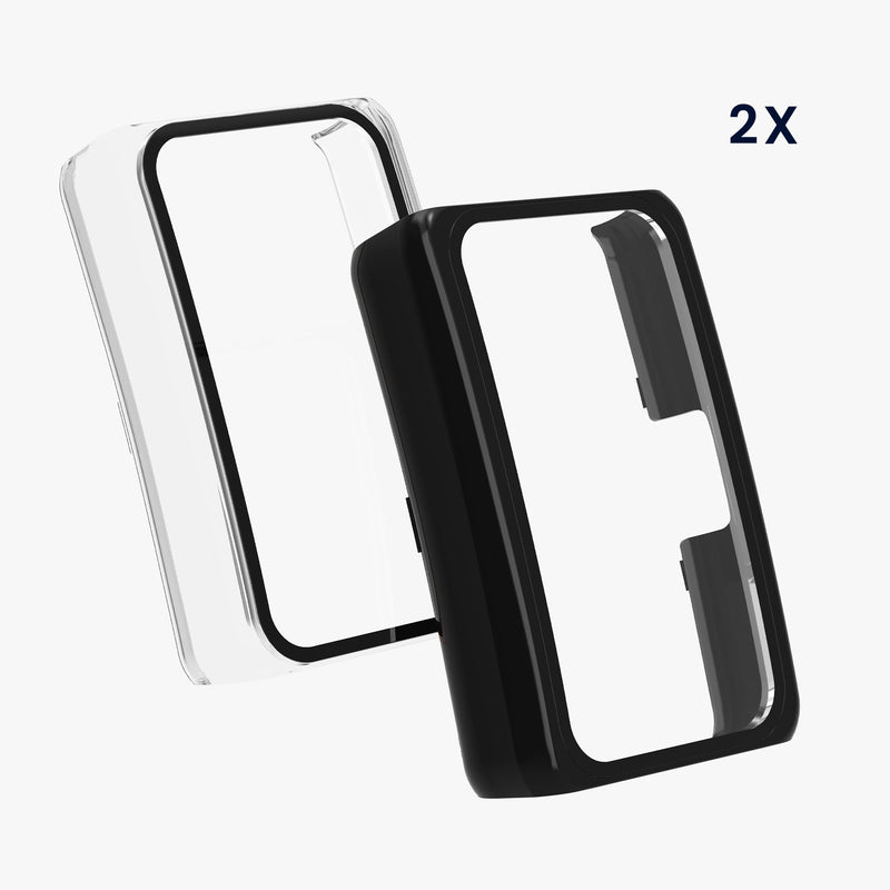 kwmobile Glass Case for HONOR Band 7 / Band 6 / Huawei Band 7 / Band 6 Protective Fullbody Fitness Tracker Case Set