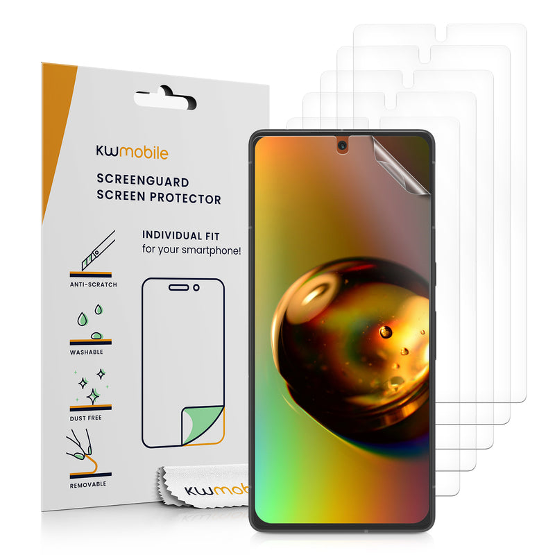 kwmobile 6x Displayschutzfolie kompatibel mit Google Pixel 7 Folie - klare Schutzfolien Set in transparent Transparent  