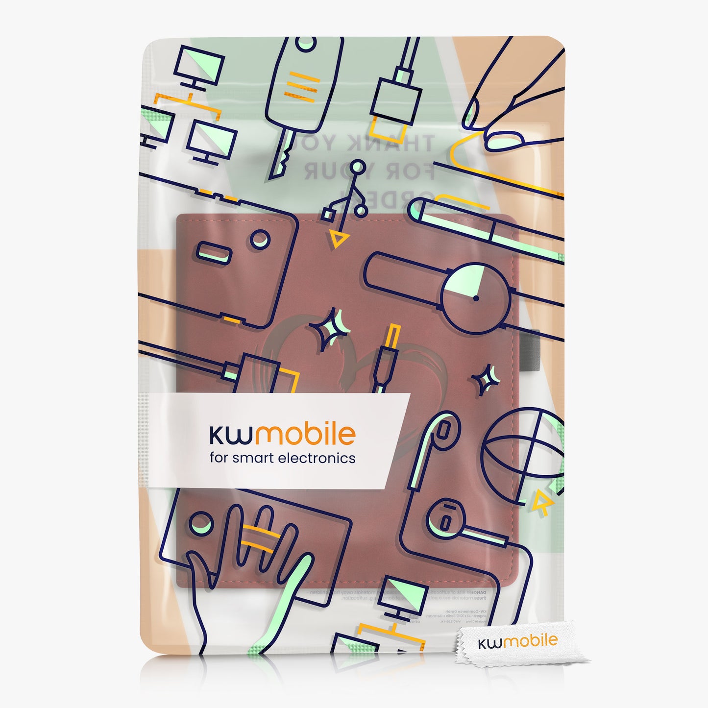 kwmobile Protective Case Compatible with Amazon Kindle Oasis 10th Generation Flip Case - Cover with Hand Strap